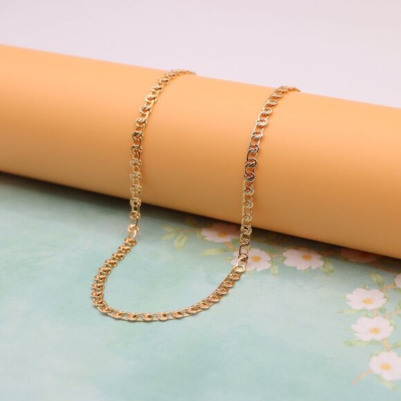 "Classic Link Rose Gold Chain Necklace Elegant Shine, XPNL0129 - Picture 2 of 12